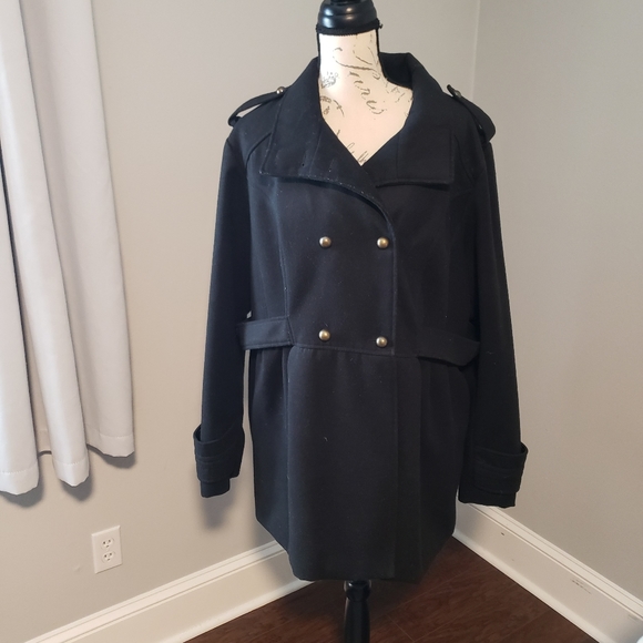 Torrid Navy Blue Pea Coat 3x - Picture 2 of 5